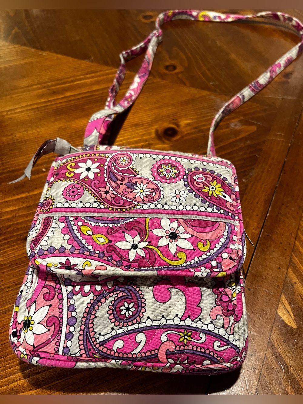 Vera Bradley Mini Hipster Crossbody Bag Retired Pattern Paisley Meets Plaid